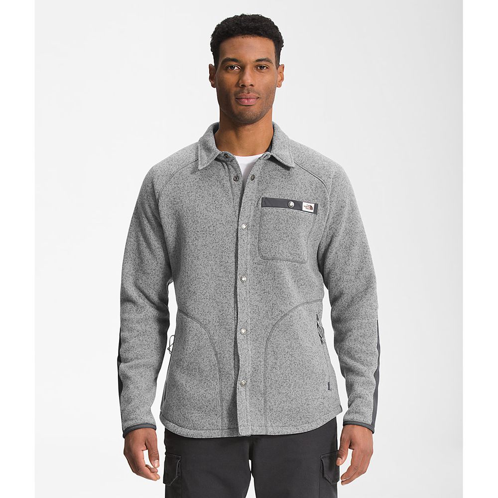 The North Face Fleece Jacket Mens Australia - The North Face Gordon Lyons Shacket Grey (QWU-304251)